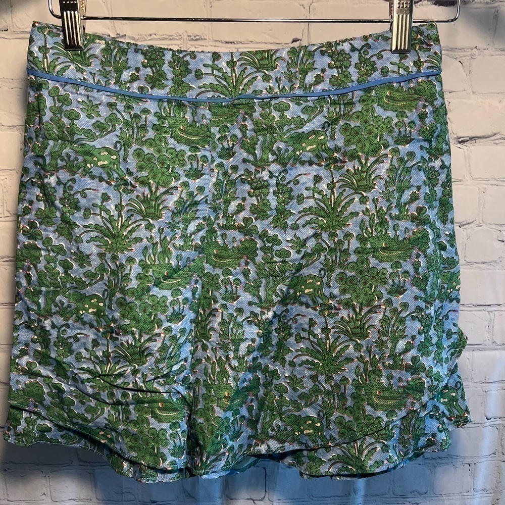 Anthropolgie Elephant Floral Print Rayon Linen Shorts Extra Small- Pre Own - Picture 14 of 15